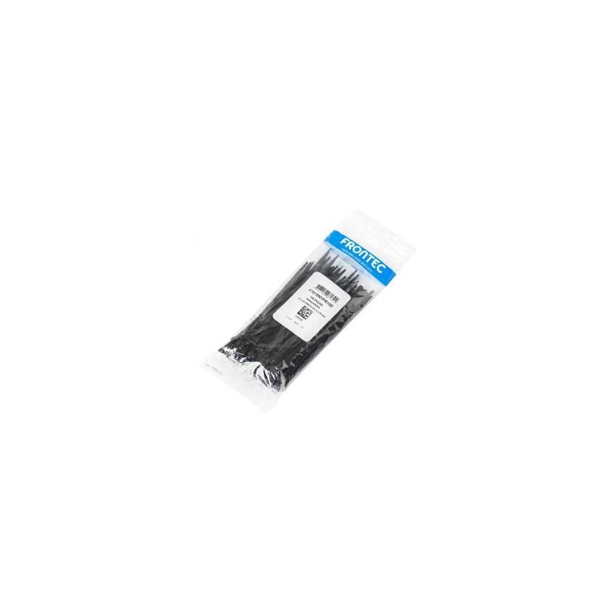 Abraçadeira de Nylon Frontec 2,5x100mm Preta para Fixação