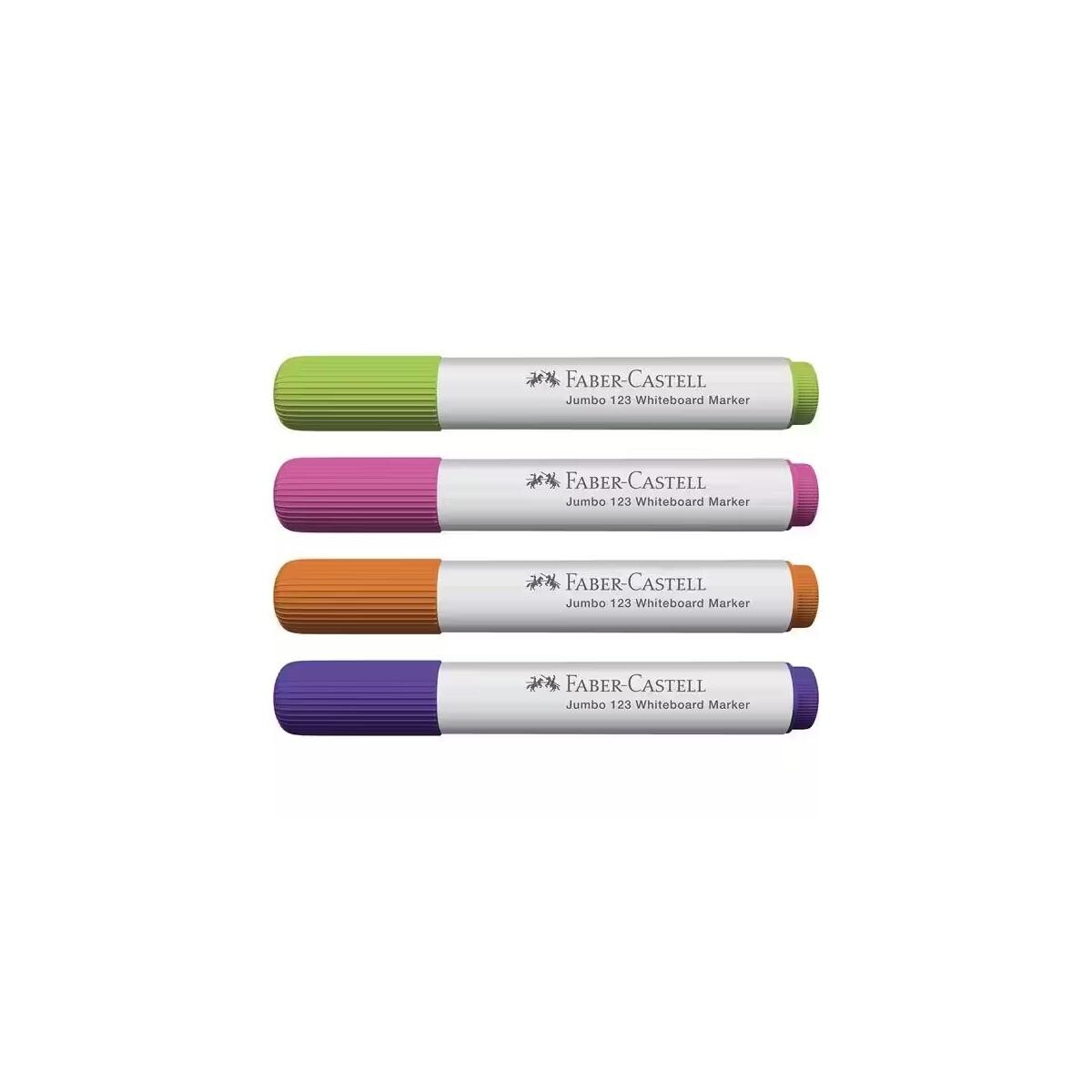 Marcador Quadro Branco Faber Castell Mix Cores Escrita Fluida