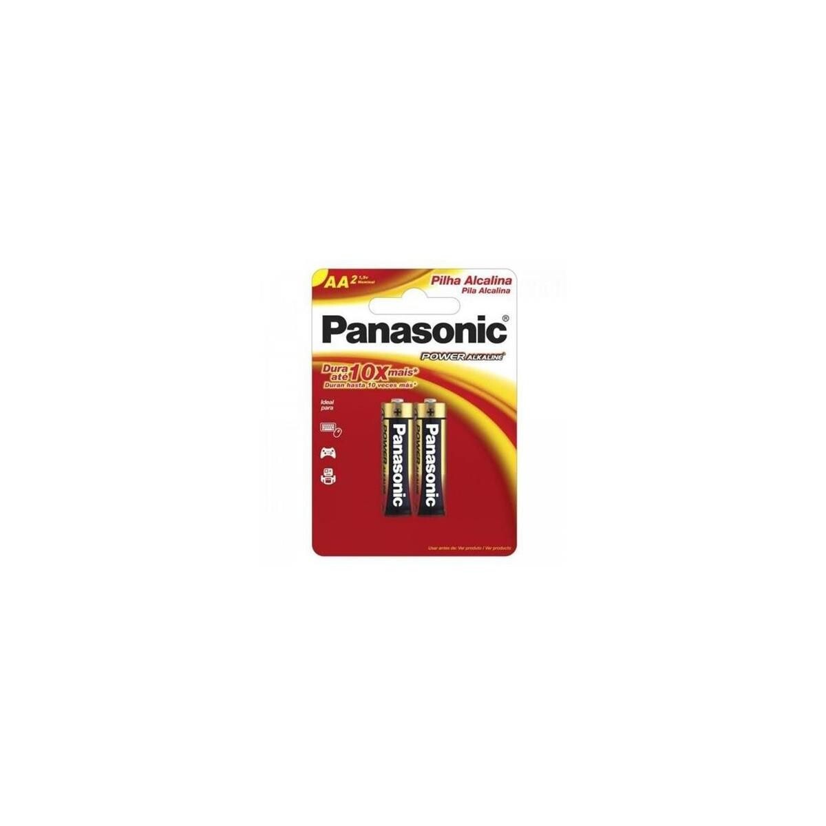 Pilha Alcalina Aa Panasonic Cartela com 2 Unidades