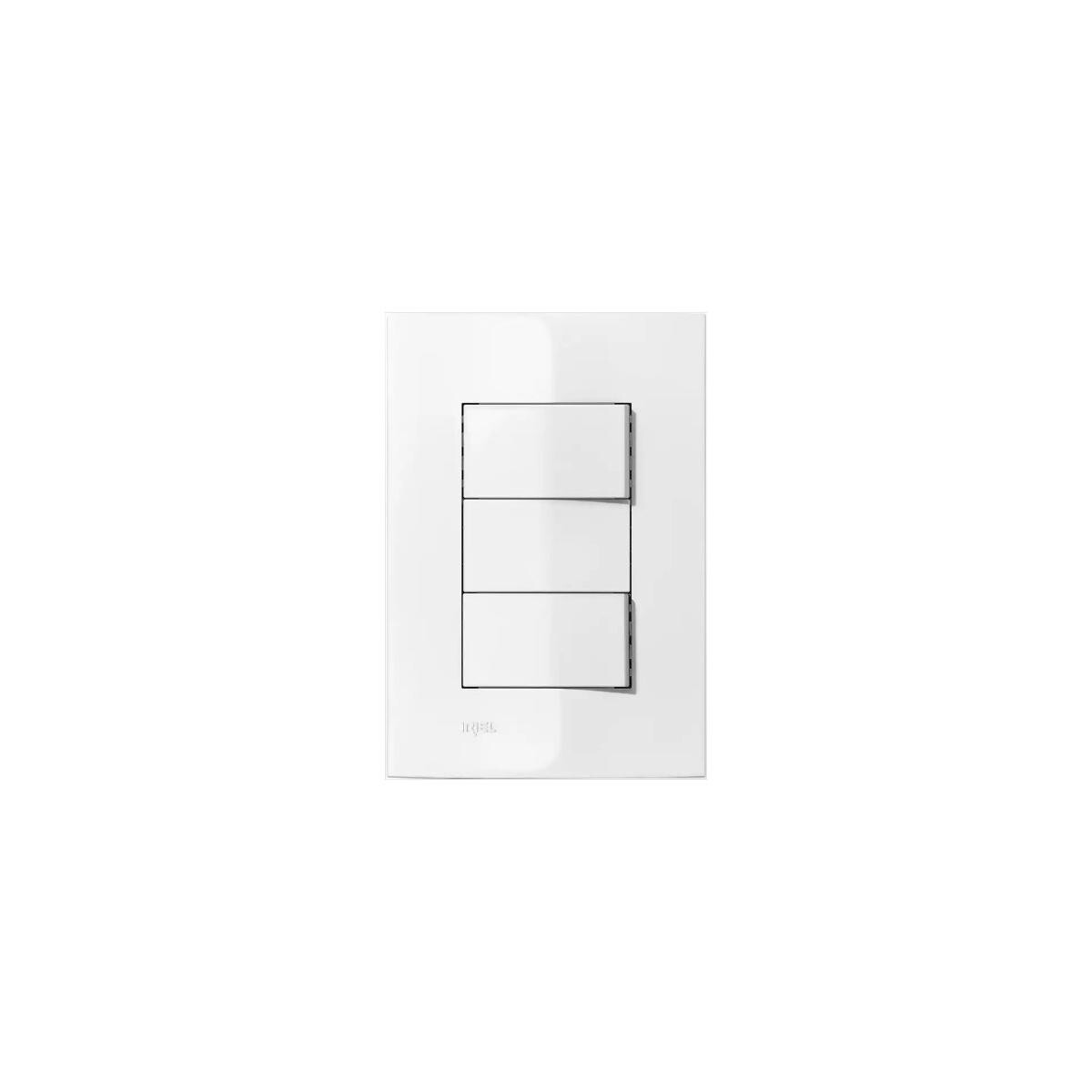 Conjunto 2 Interruptores Simples 10ax 250v 4x2 Branco Iris