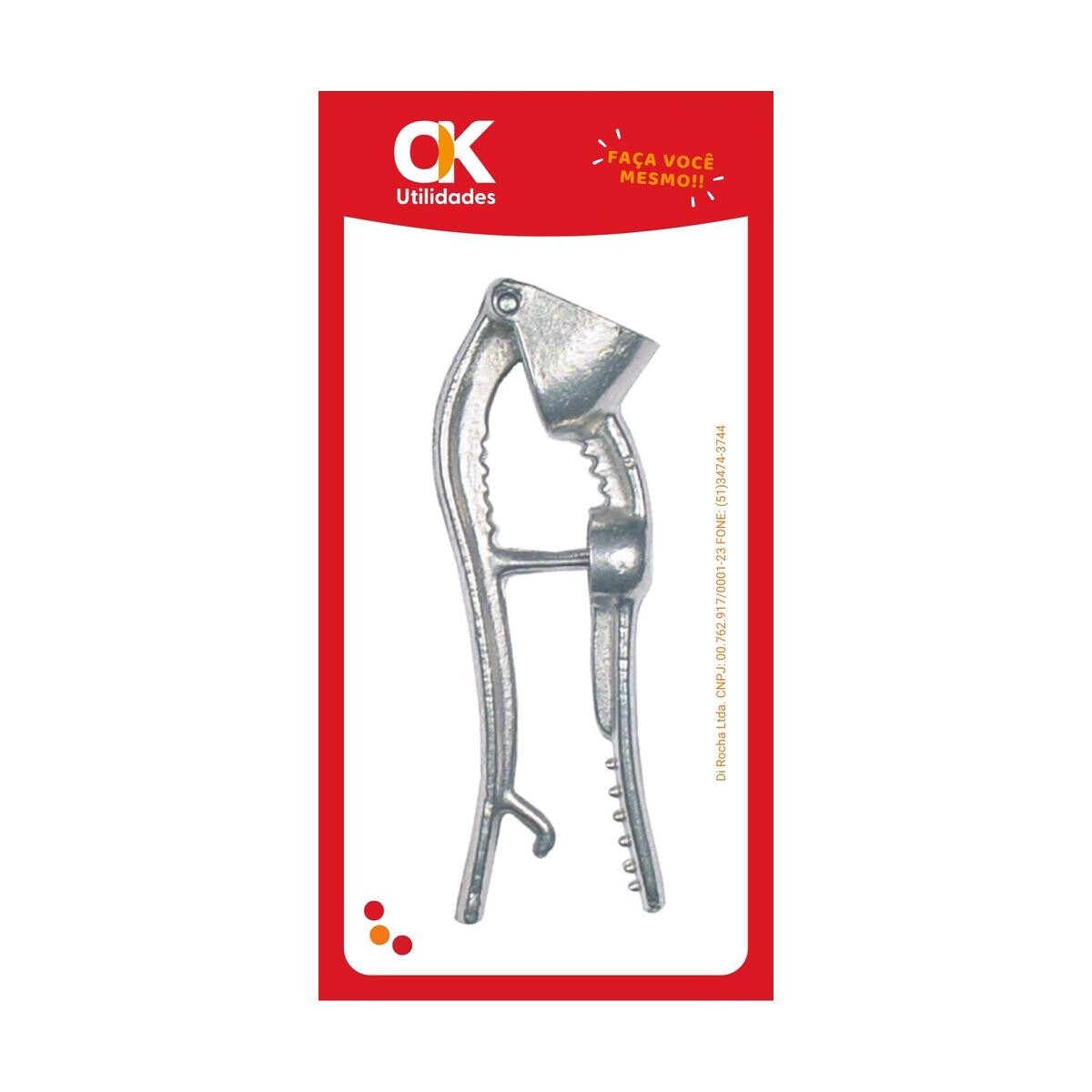 Espremedor de Alho Manual Ok Utilidades - Robusto e Durável