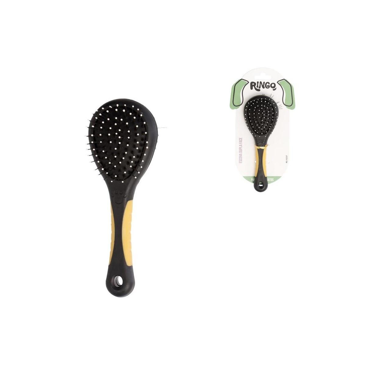 Escova Pet Dupla Face para Cães e Gatos 18cm | Higiene Animal