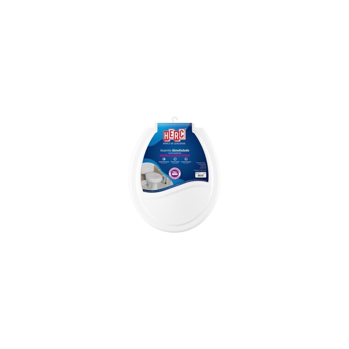 Assento Sanitário Almofadado Herc Branco - Conforto e Durabilidade