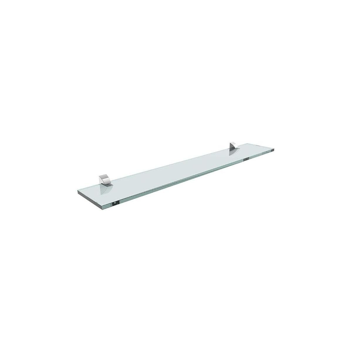 Prateleira Vidro Prat-k 0,8x15x40cm Suporte Cromado