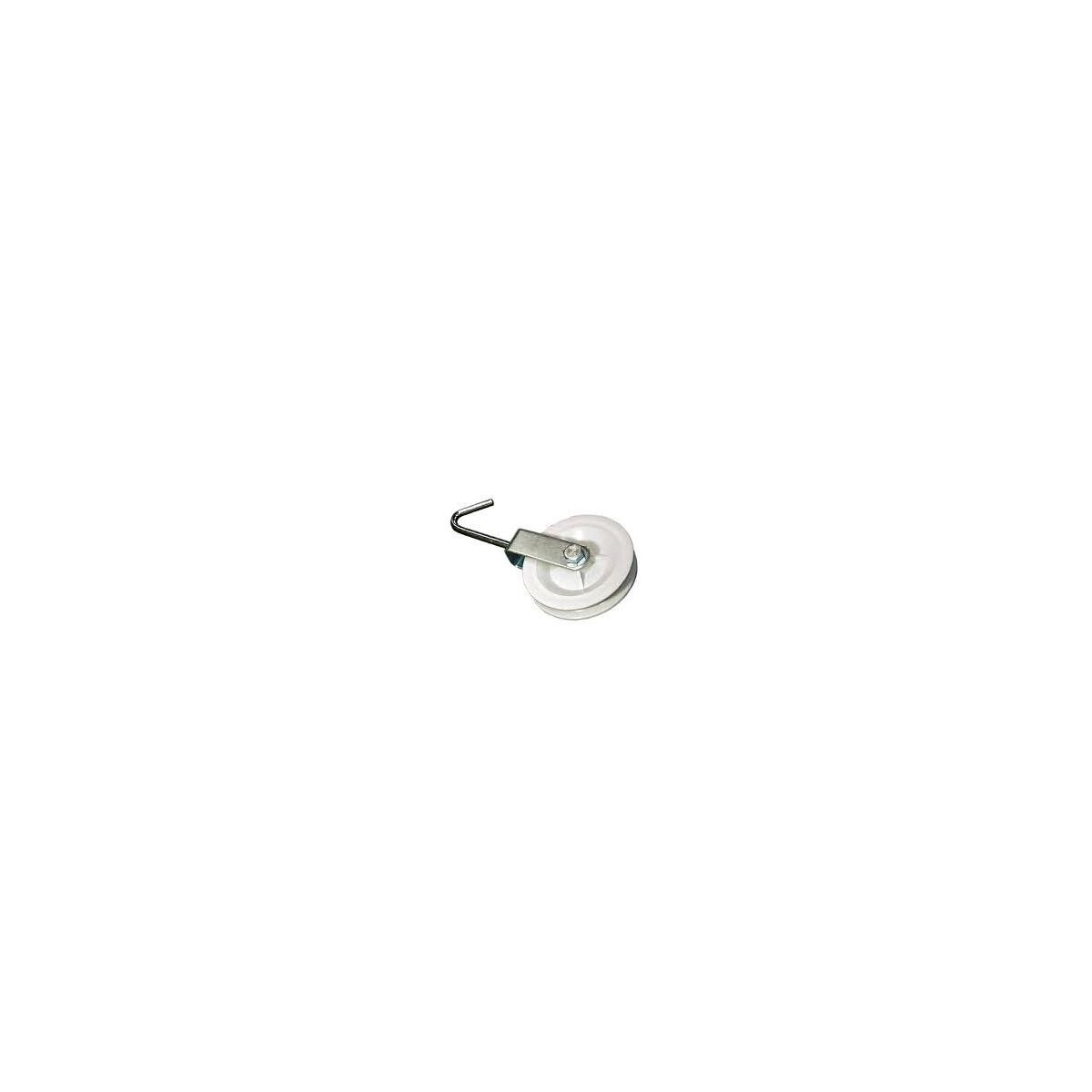 Roldana para Varal Pvc 8cm com Gancho - Alta Durabilidade