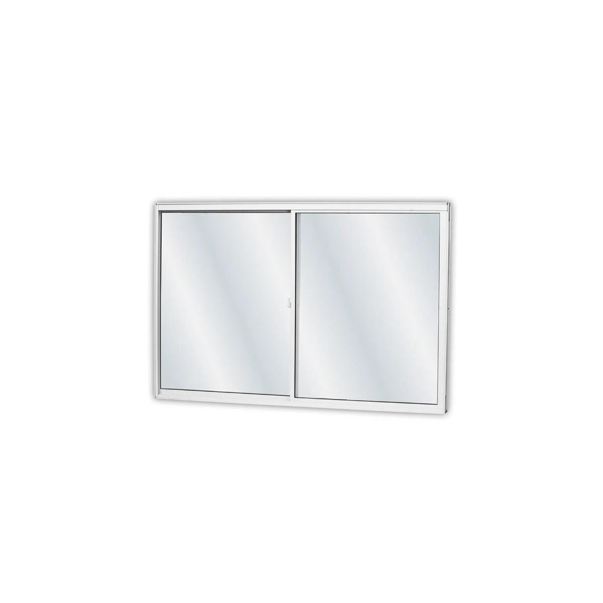 Janela Alumínio Mgm 100x120 Vidro Liso 2 Folhas Móveis
