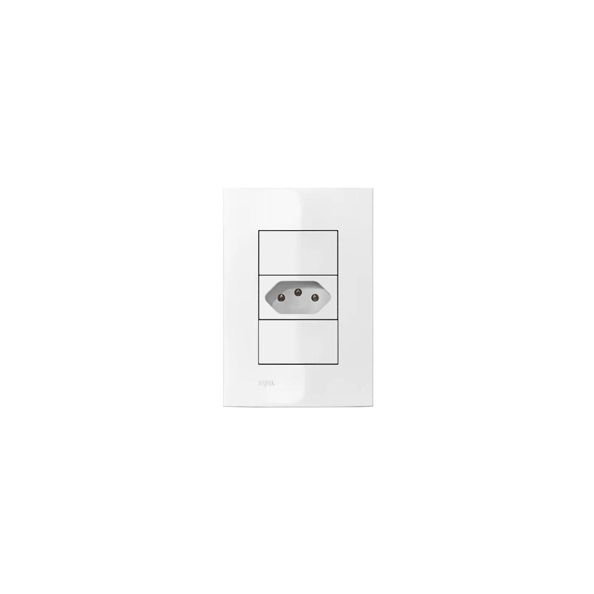 Conjunto 1 Tomada 2p+t 10a 250v 4x2 Branco Iris - Soprano Co
