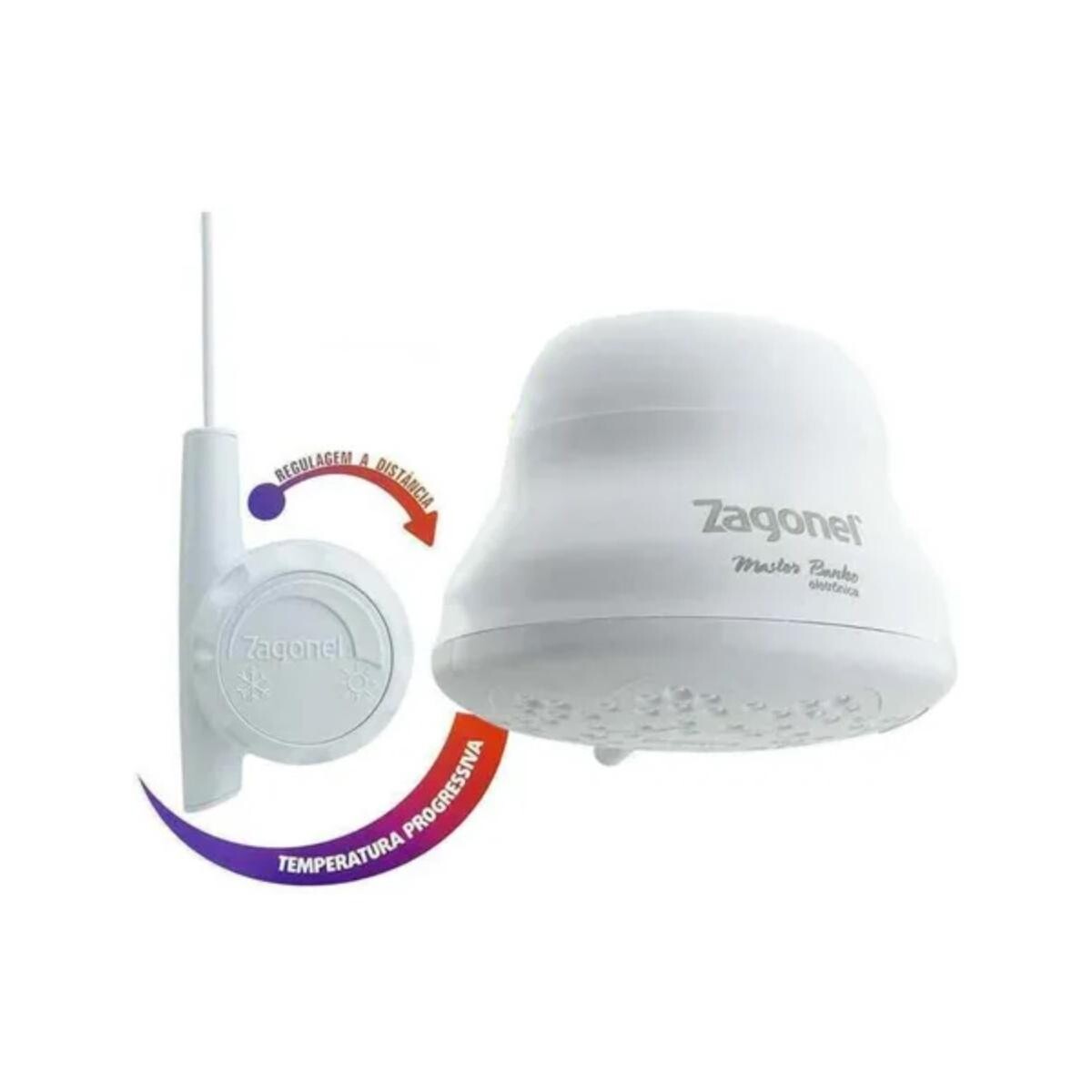 Chuveiro Eletrônico Fixo Zagonel Master 7500w Branco