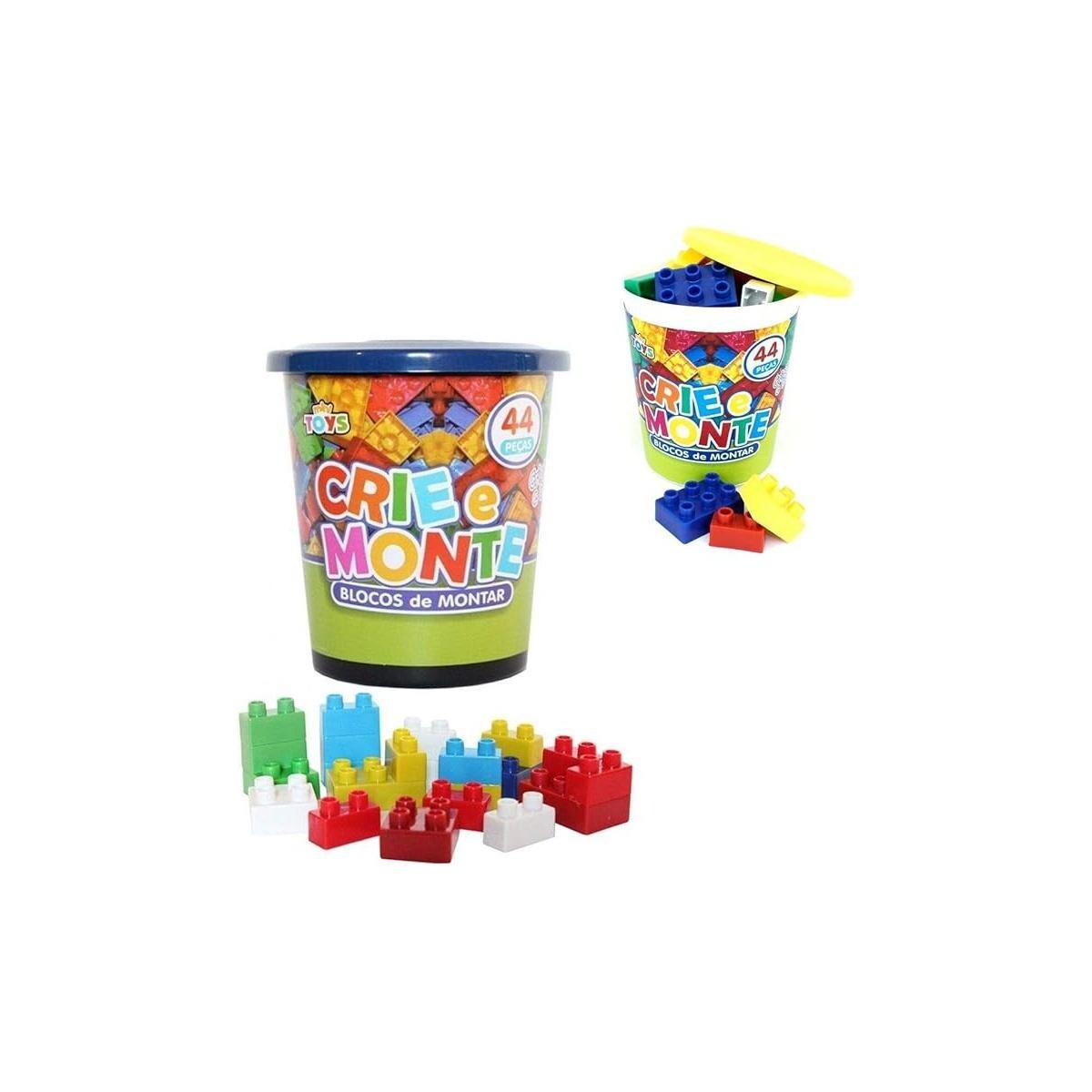 Blocos de Montar Brinque e Se Divirta Toys 44 Peças Infantil