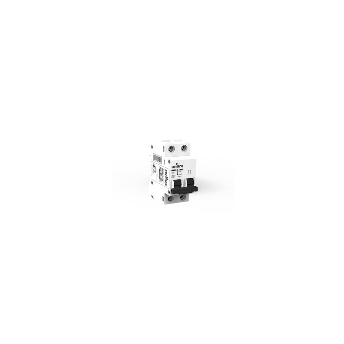 Disjuntor Bipolar 2x10a Soprano Branco - Proteção Essencial