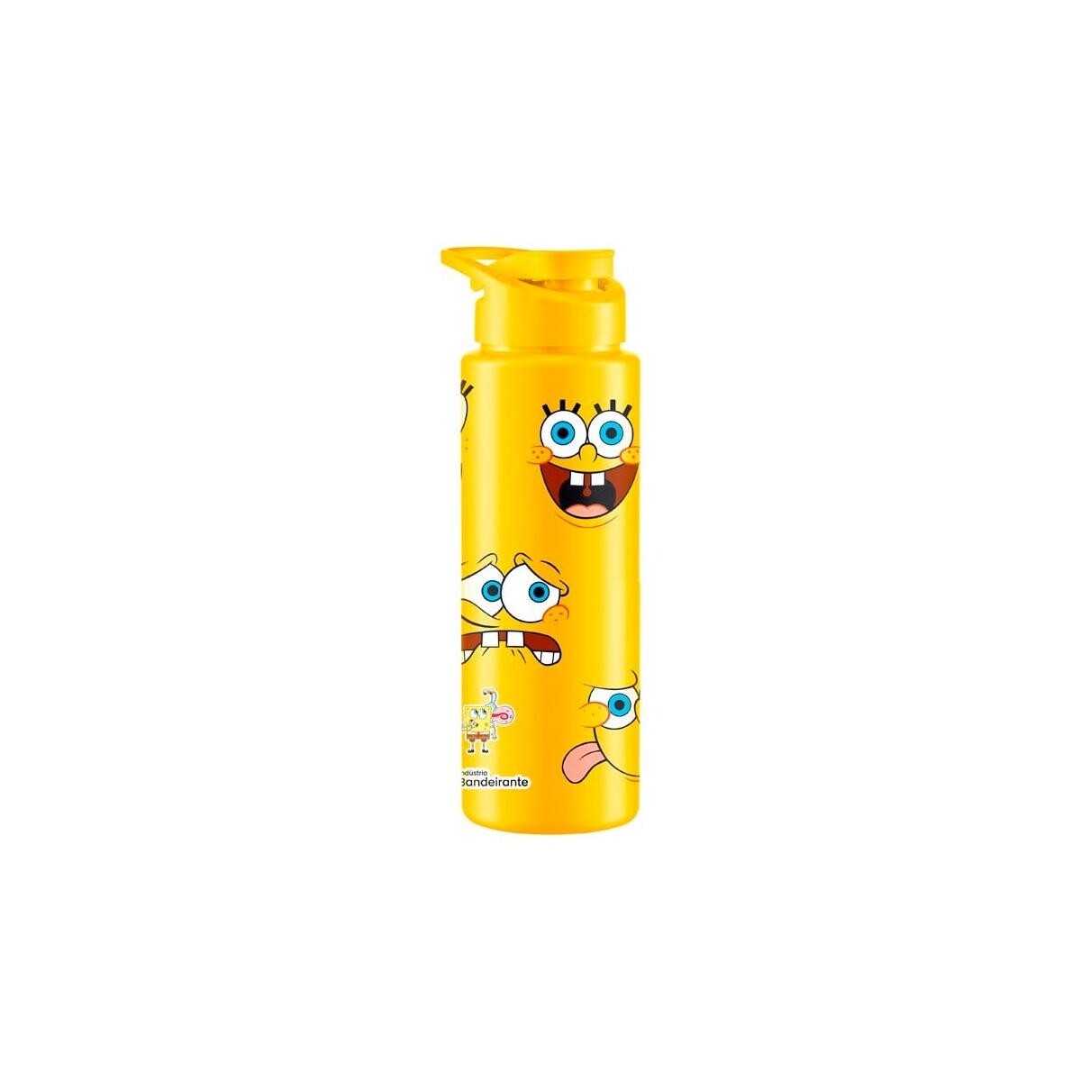 Garrafa Squeeze Pet 750ml Amarela Bob Caras Paramo Durável