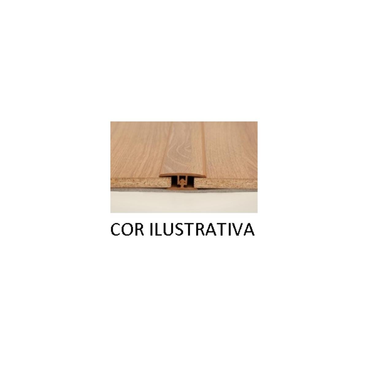Perfil T Eucafloor Tecno 1,8m para Piso Laminado - Kit 10 Peças