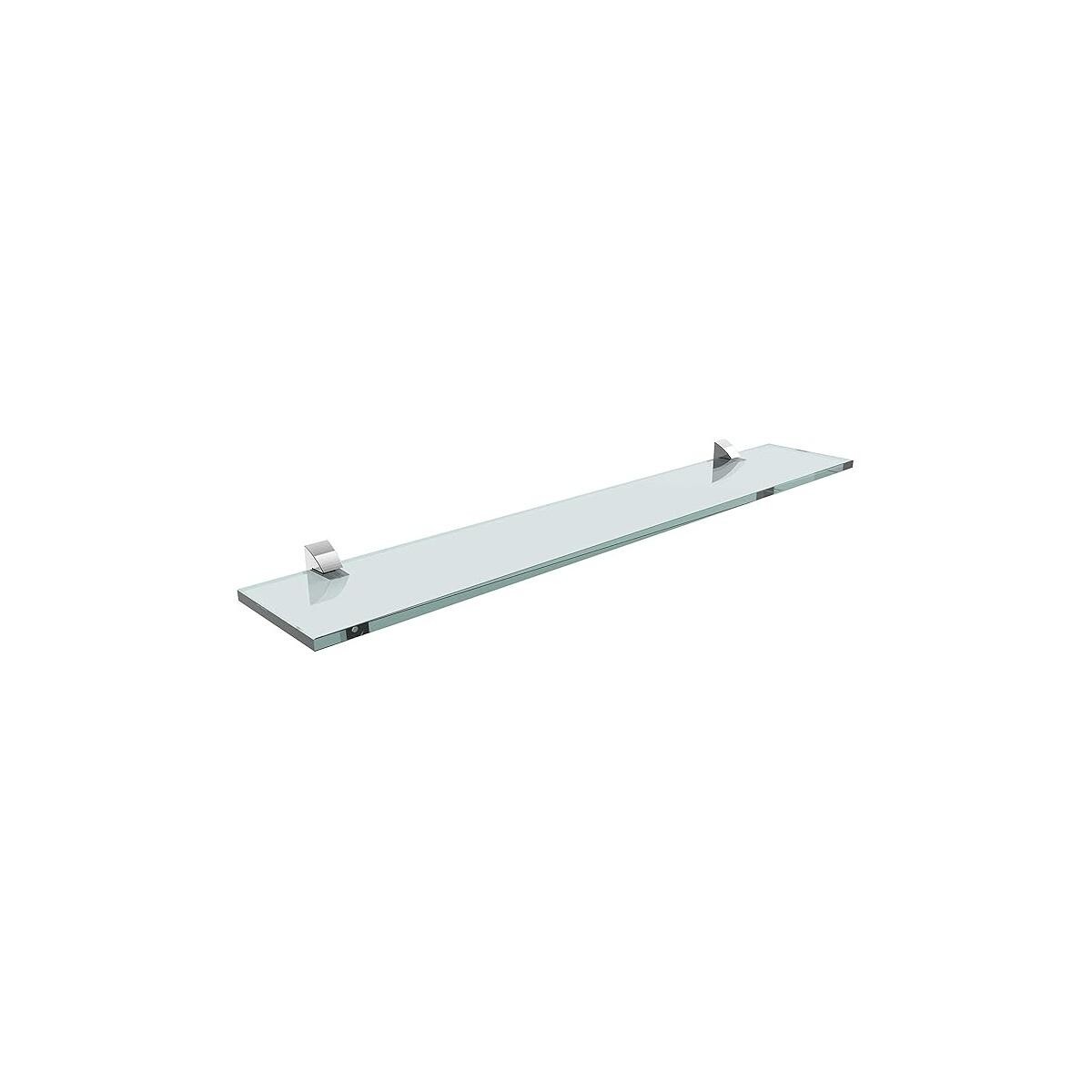 Prateleira de Vidro Prat-k 0,8x10x60cm com Suporte Cromado
