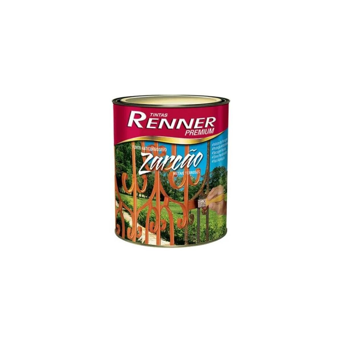 Zarcão Anticorrosivo Renner 0,9l Fundo Protetor de Metais