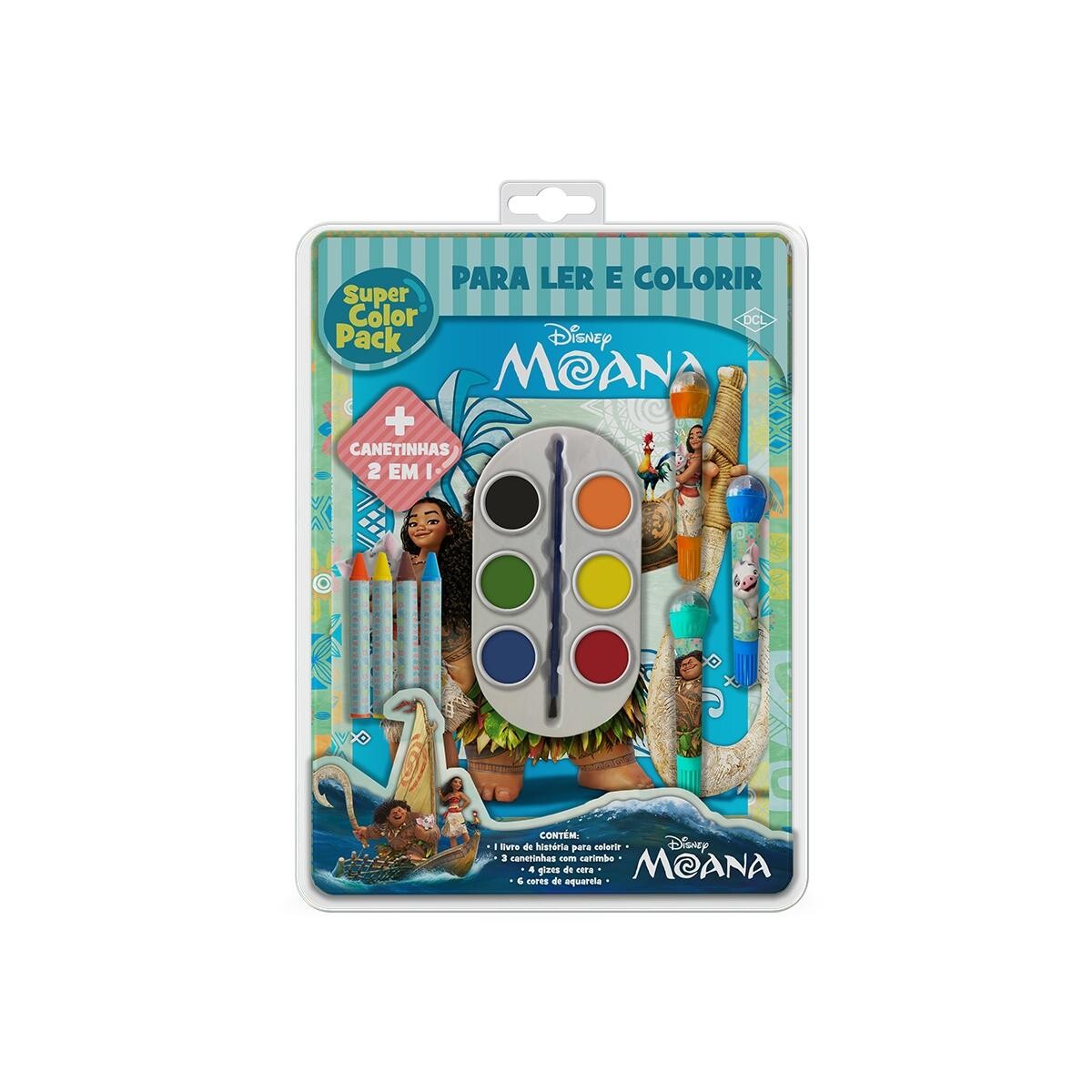Kit Pintura e Criatividade Moana Dcl - Acabamento Educativo Infantil