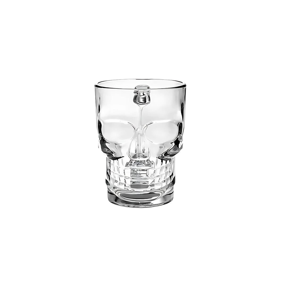 Caneca de Caveira em Vidro Cerveja Chopp 520ml Cor Ambar