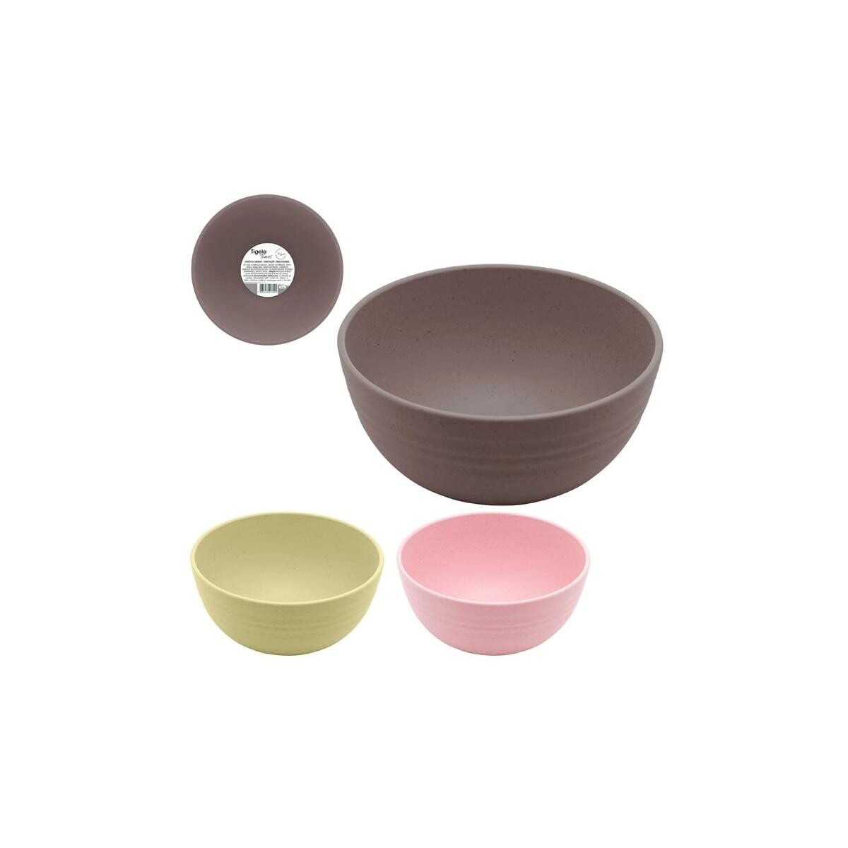 Bowl de 400 Ml de Bambu Colorido Tigela Redonda para Porções