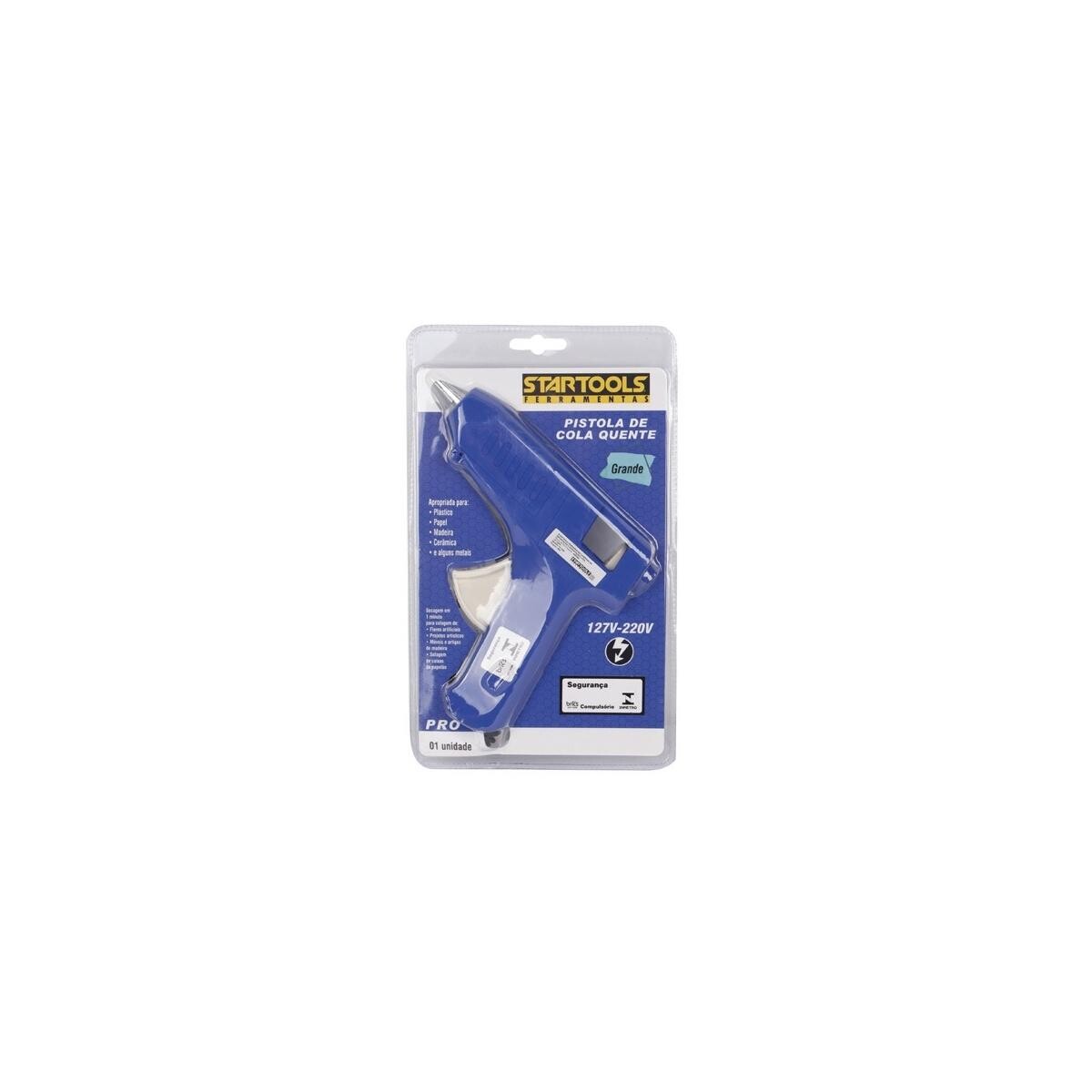 Pistola de Cola Quente Grande 15w Bivolt Startools Colorida