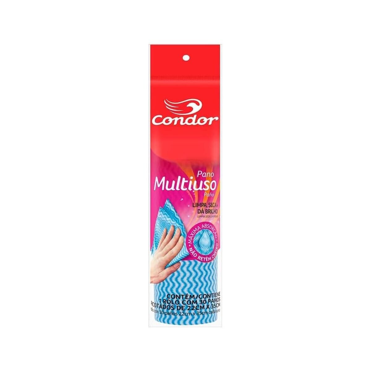 Pano de Limpeza Multiuso Condor 1671 Durável e Absorvente