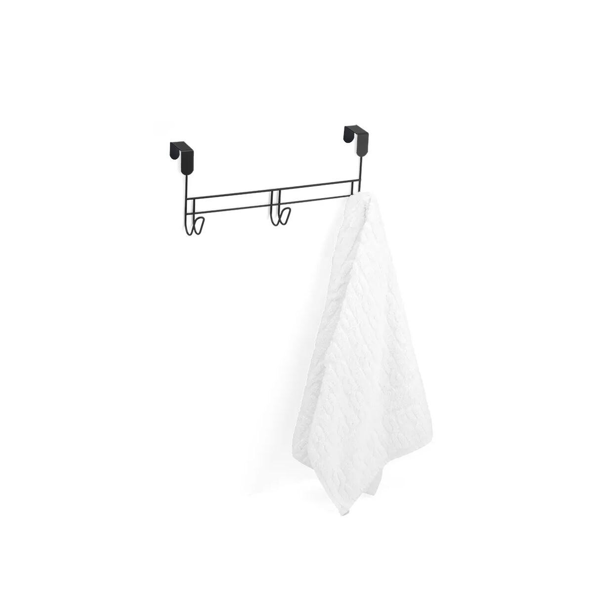 Suporte para Porta com 3 Ganchos Black - Arthi Cor Preto