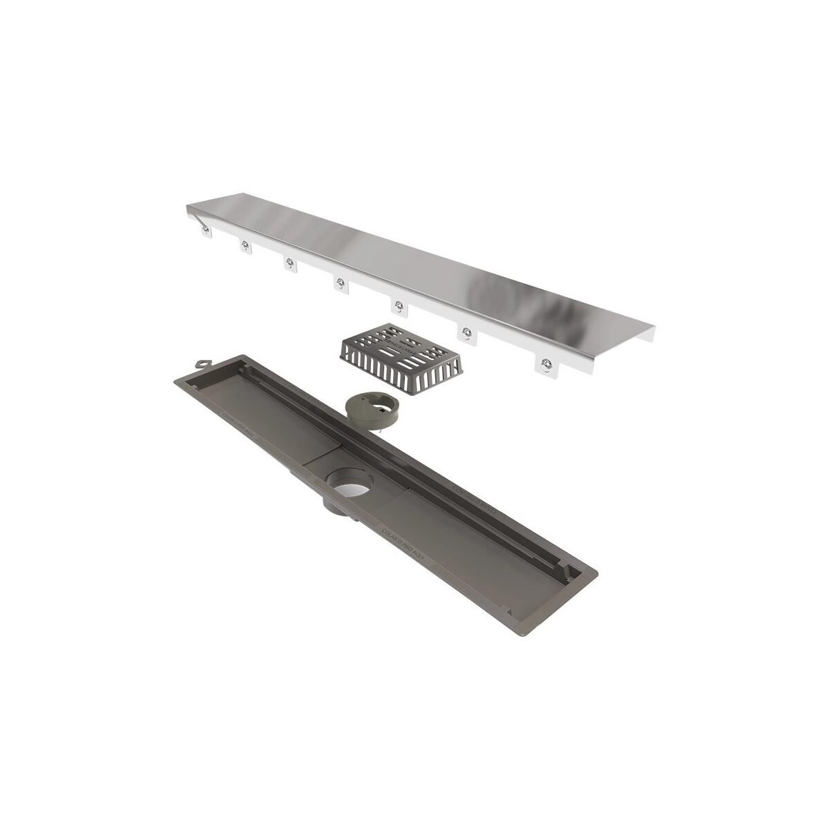 Ralo Linear 50cm Inox Novii Seco Central - Design e Durabilidade