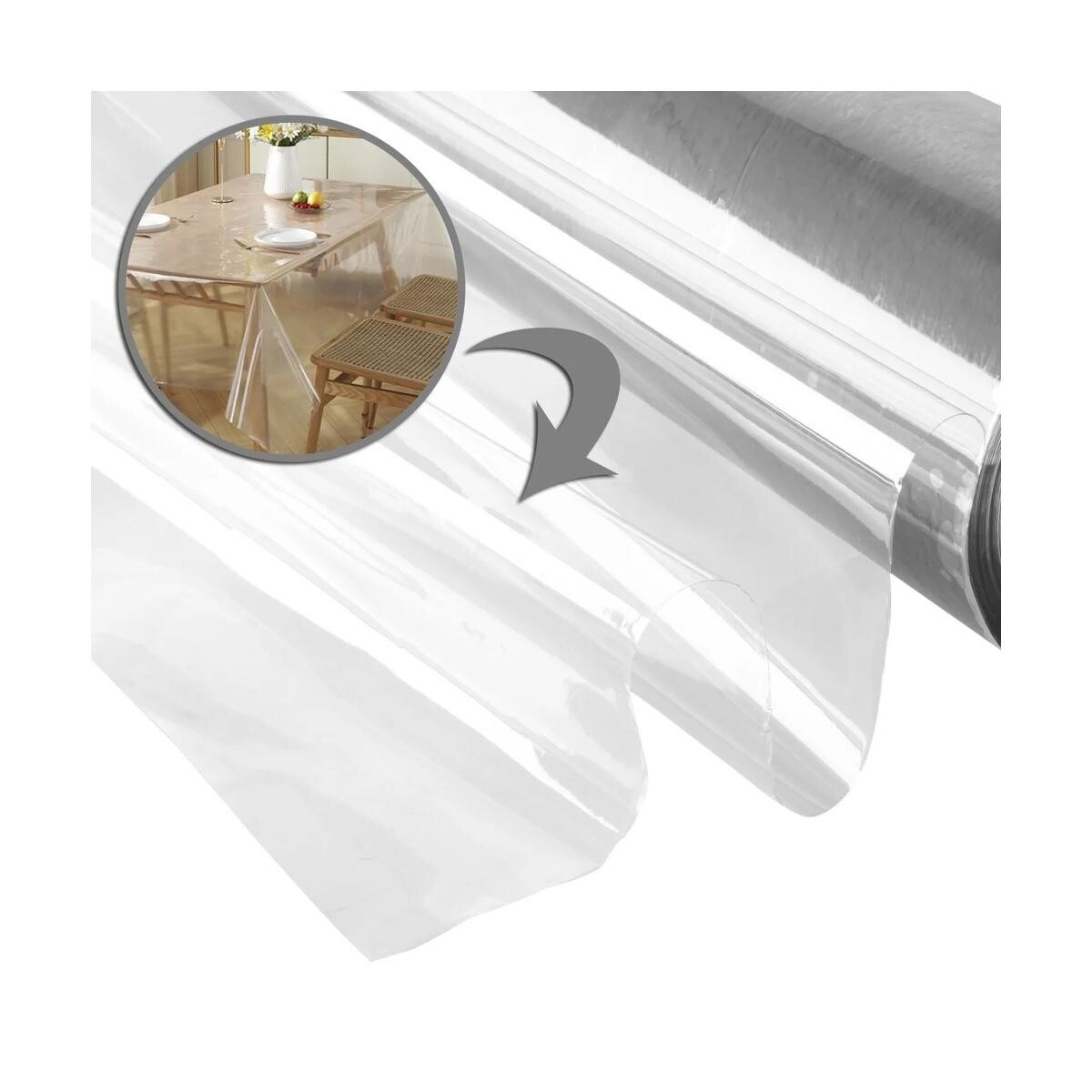 Toalha de Mesa Transparente Atacado São Jorge 1,40cm X 0,15mm
