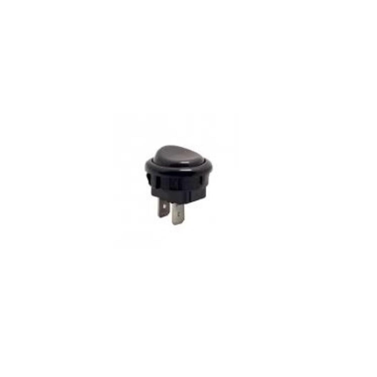 Interruptor 1 Tecla Redondo para Móveis Margirius 10a Preto