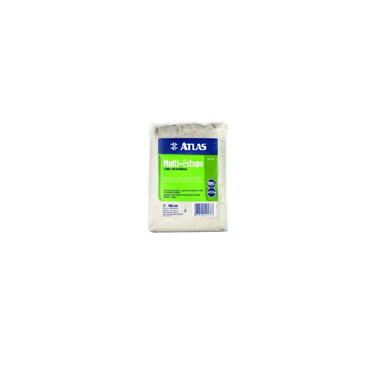 Estopa Branca Atlas 400g Pano de Limpeza Multiuso