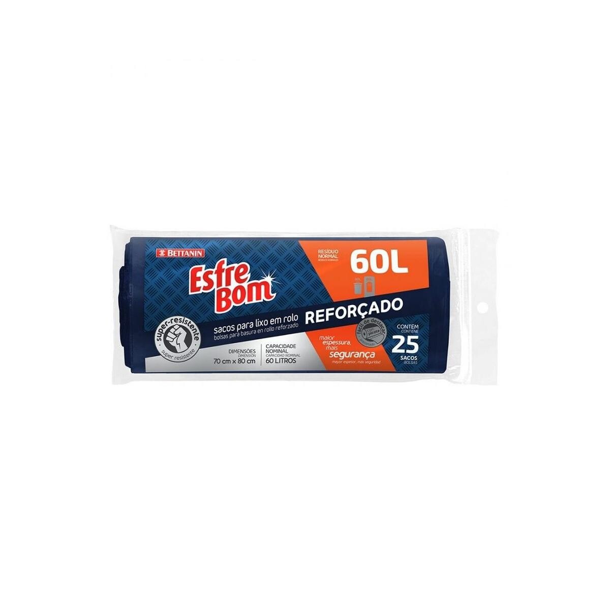 Saco de Lixo 60l Esfrebom Bettanin Reforçado