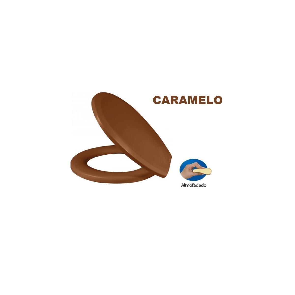 Assento Sanitário Metasul Plus Almofadado Caramelo