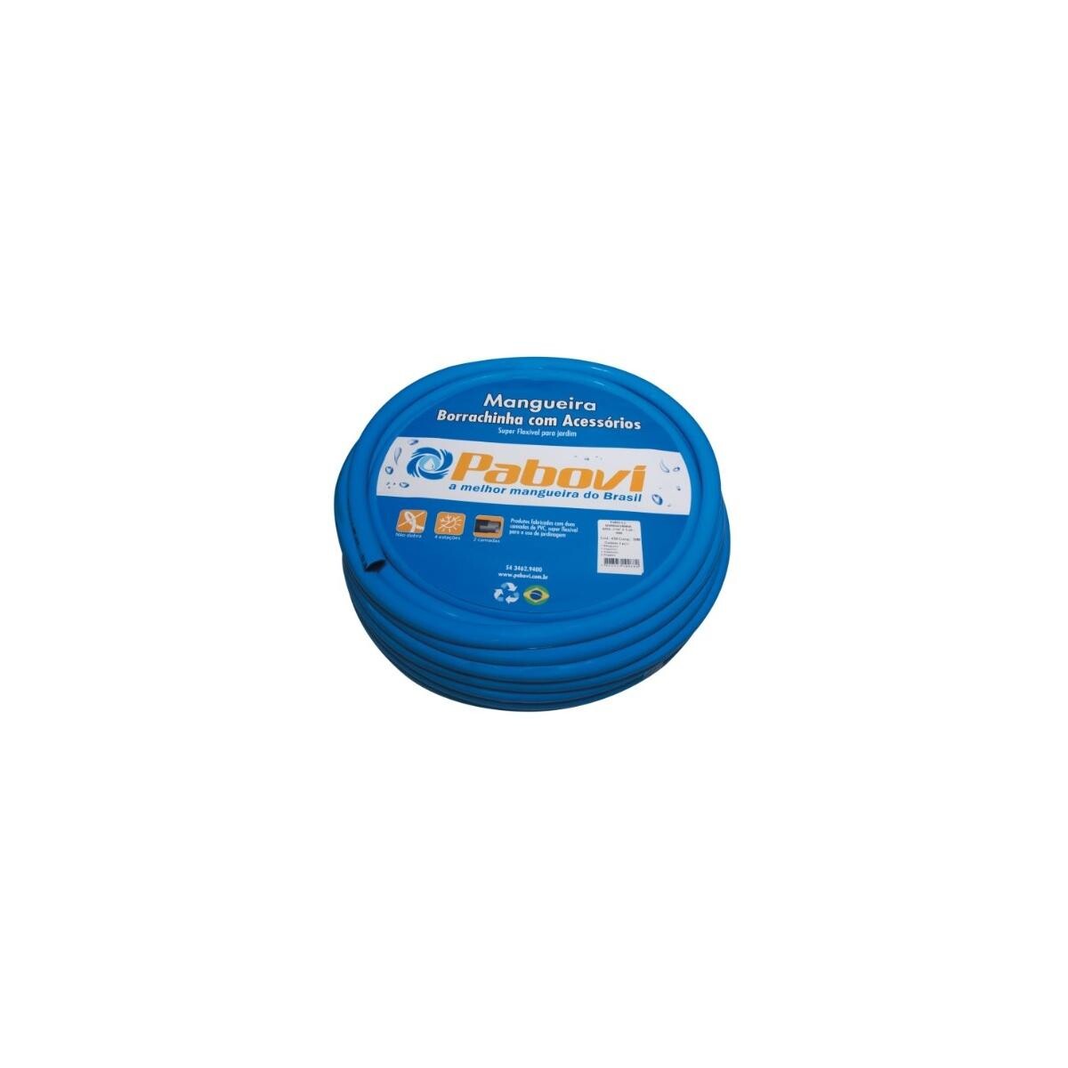 Mangueira Jardim 7/16" Azul Pabovi Kit 30m