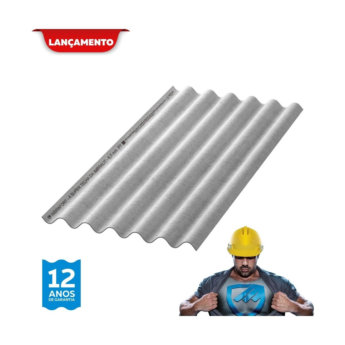 Telha Fibrocimento Imbrafort 122x110x6,5mm - Durável e Confiável