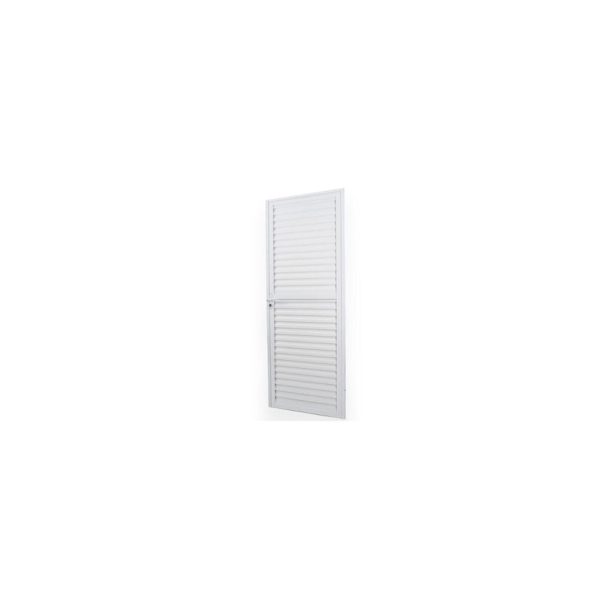 Porta de Giro Mgm Alum/aço Laminada 210x60 Cm Branco Direita