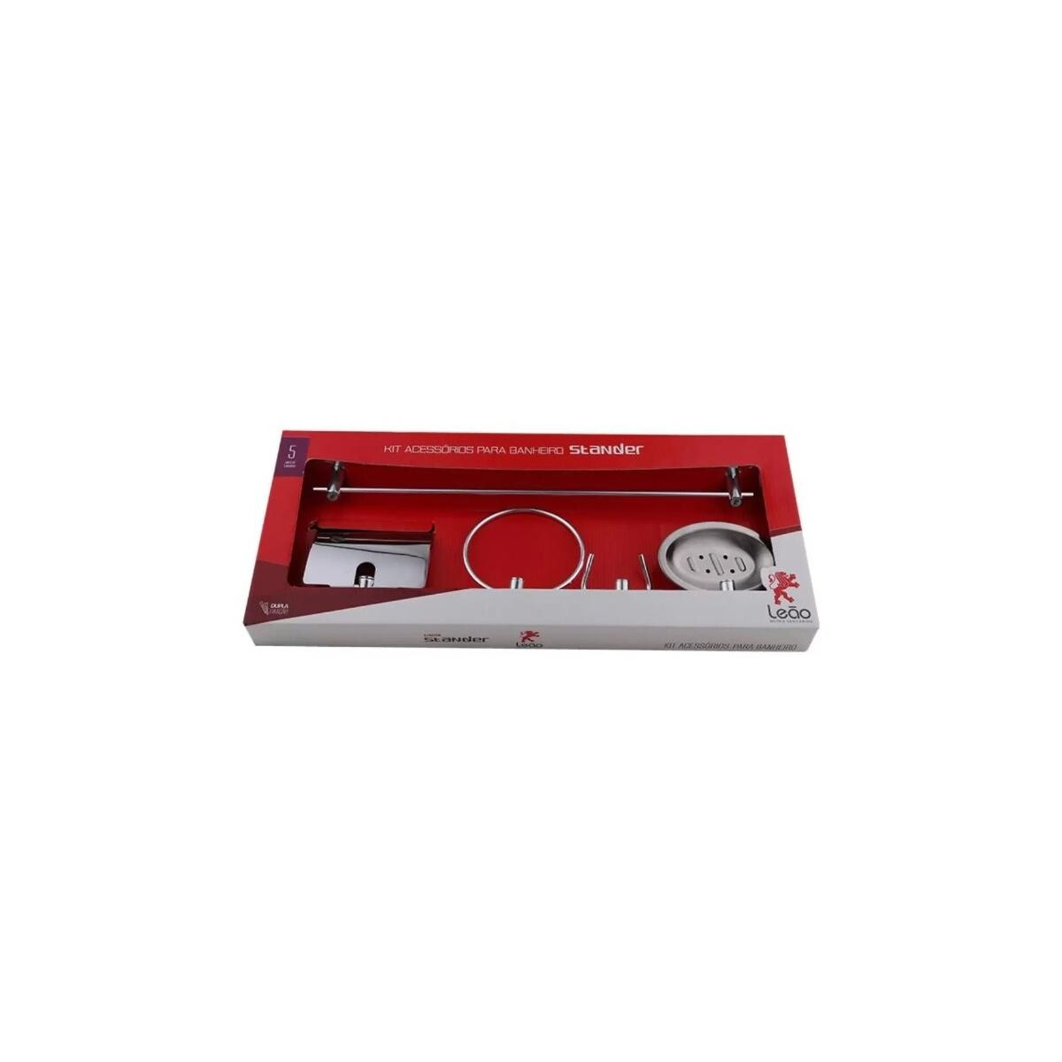 Kit Acessórios Banheiro 5 Peças Standard Leão