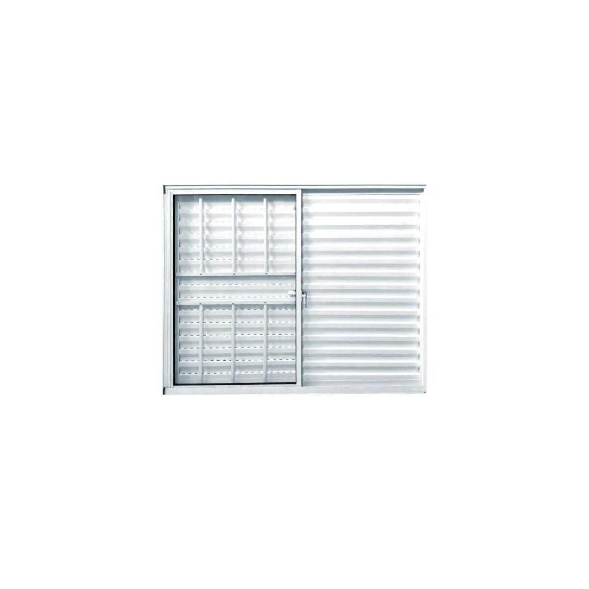 Janela Mgm Veneziana 100x120 Alumínio/aço Galvanizado Branca 3 Folhas