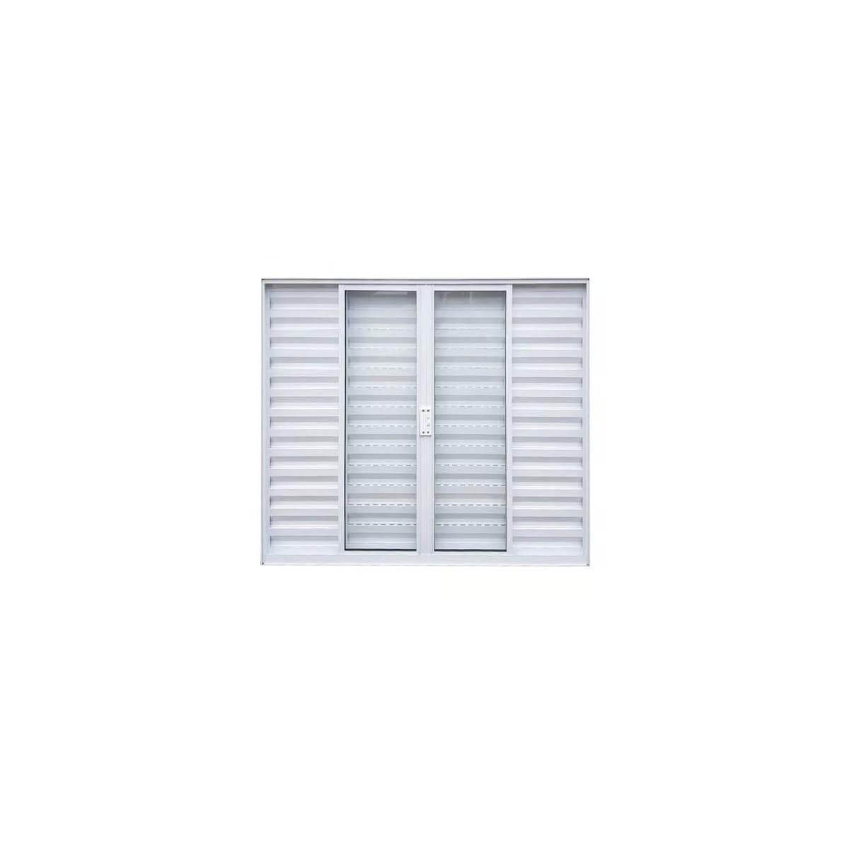 Janela Alumínio Mgm 100x120cm Veneziana 6 Folhas Soft Branca