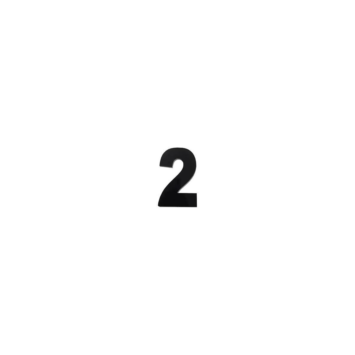 Número Residencial 2 Atacado São Jorge - Numeral 125mm Preto