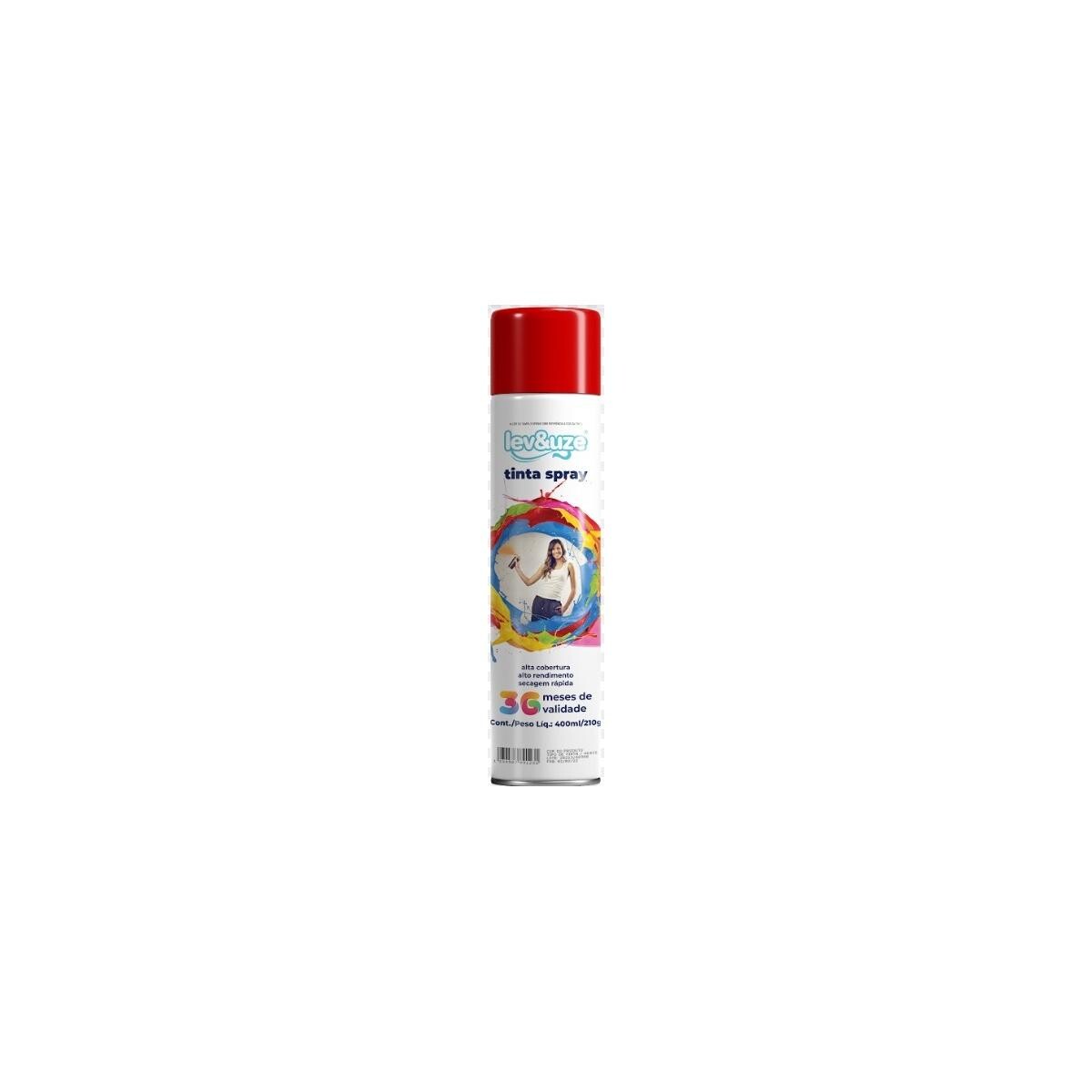 Tinta Spray Alta Temperatura Lev&uze 400ml Vermelho