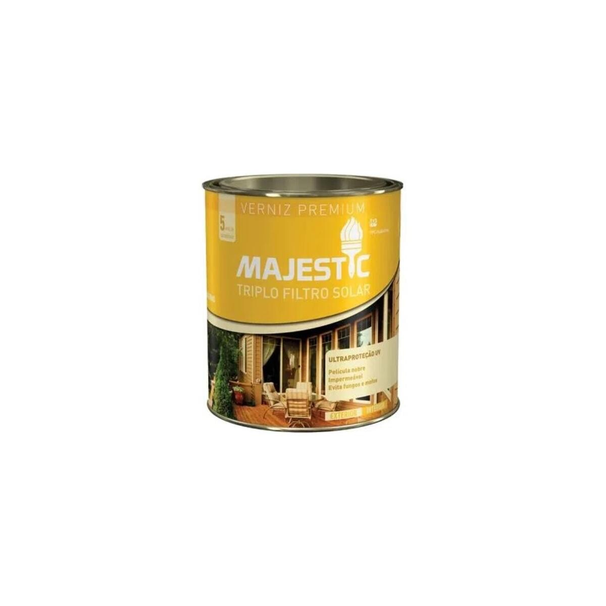 Verniz Triplo Filtro Solar Majestic Brilhante Natural 0,9l