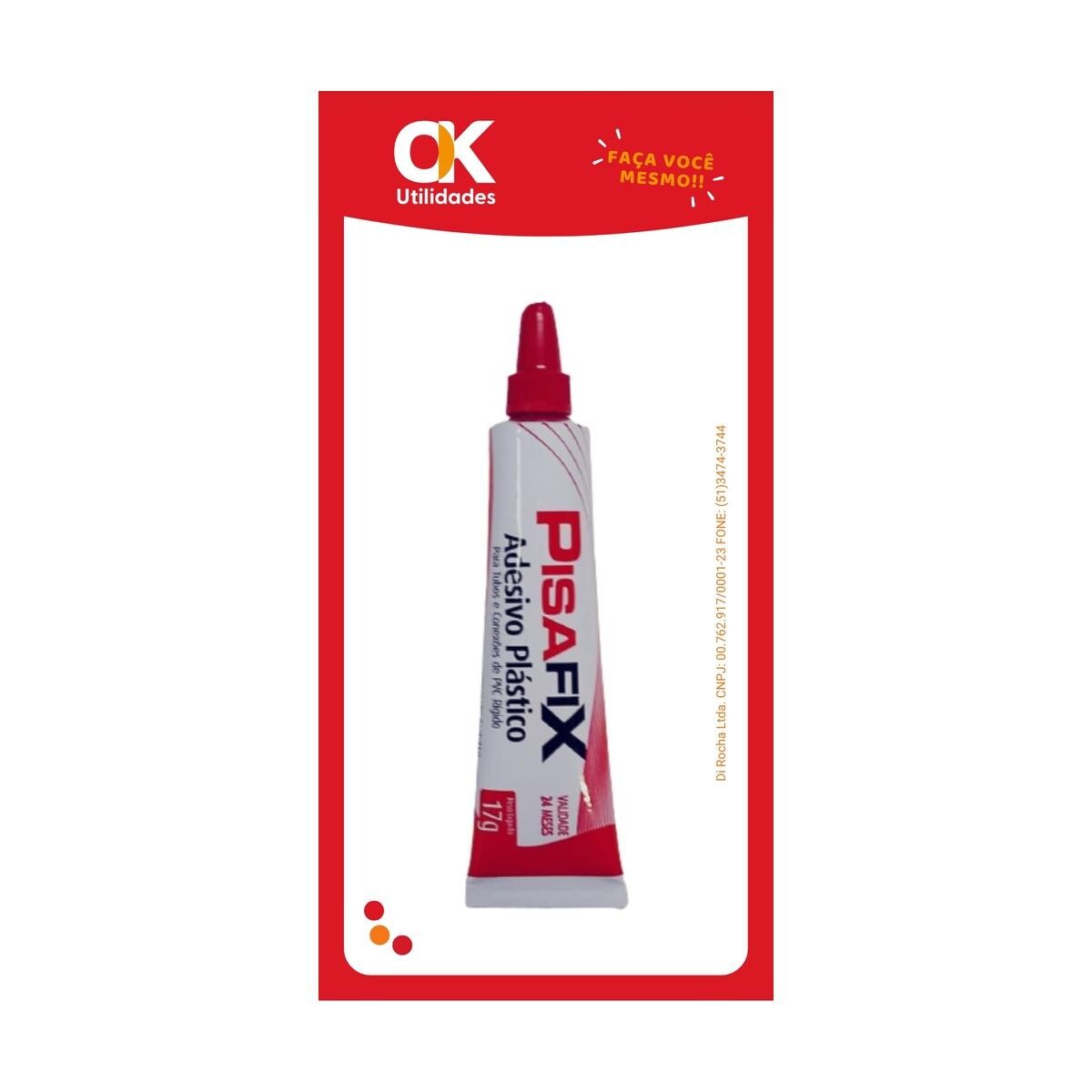 Adesivo Pvc 17g Pisafix Ok Utilidades para União de Tubos e Conexões