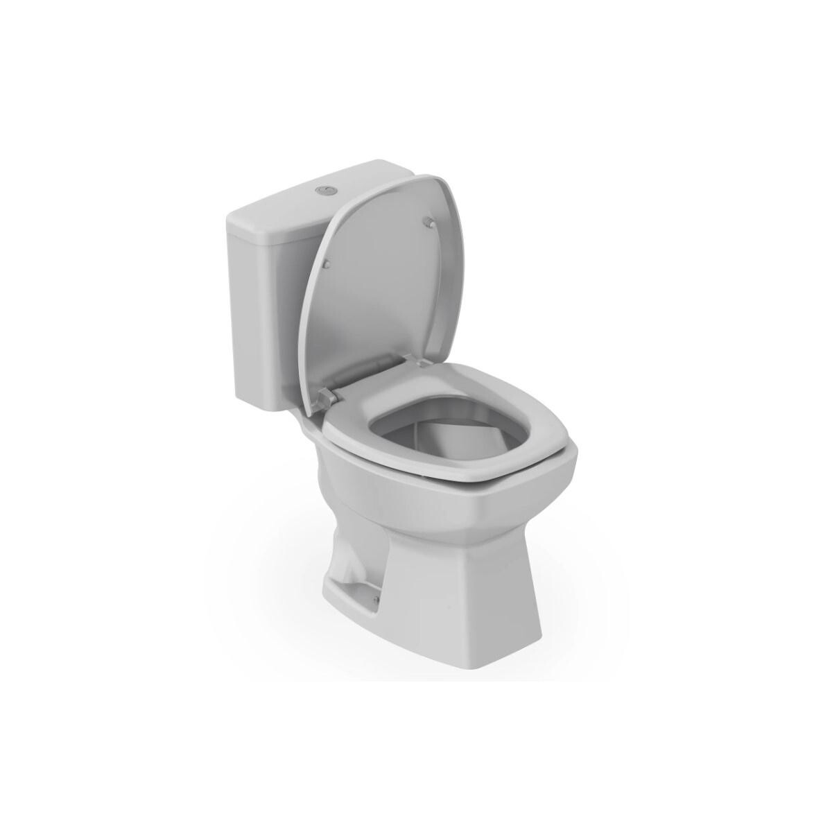 Combo Bacia Caixa Acoplada Incepa Thema Cinza Platina Completo