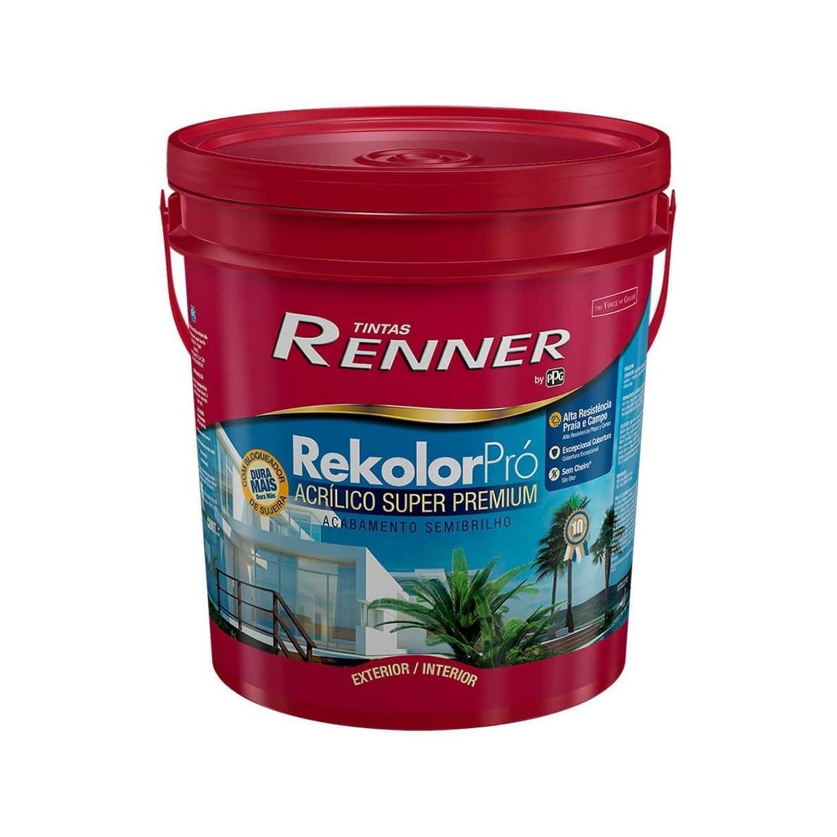 Tinta Acrílica Renner Rekolor Pro Semi Brilho Branco 18l