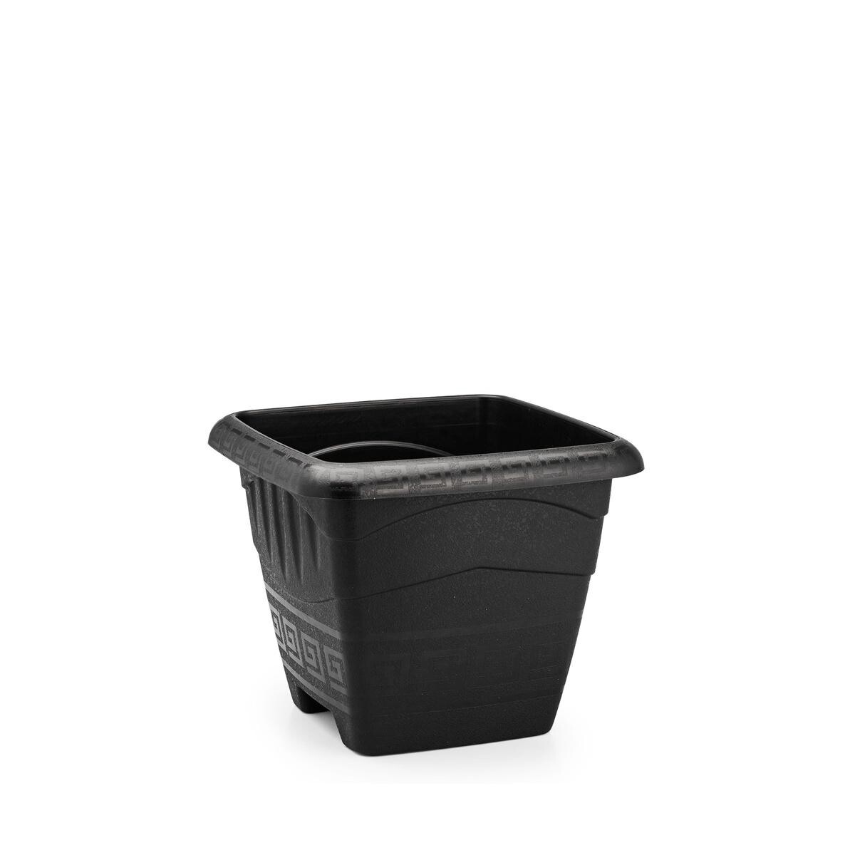 Vaso Quadrado 6 Litros Atacado São Jorge Médio Preto