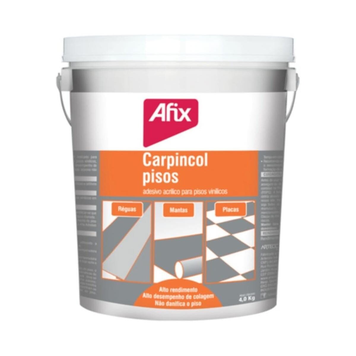 Adesivo para Piso Vinílico Afix 4,0kg | Fixação Profissional