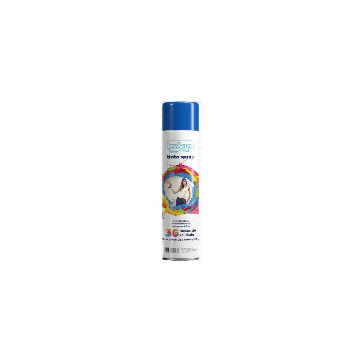Tinta Spray Azul Médio 400ml Uso Geral Lev&uze
