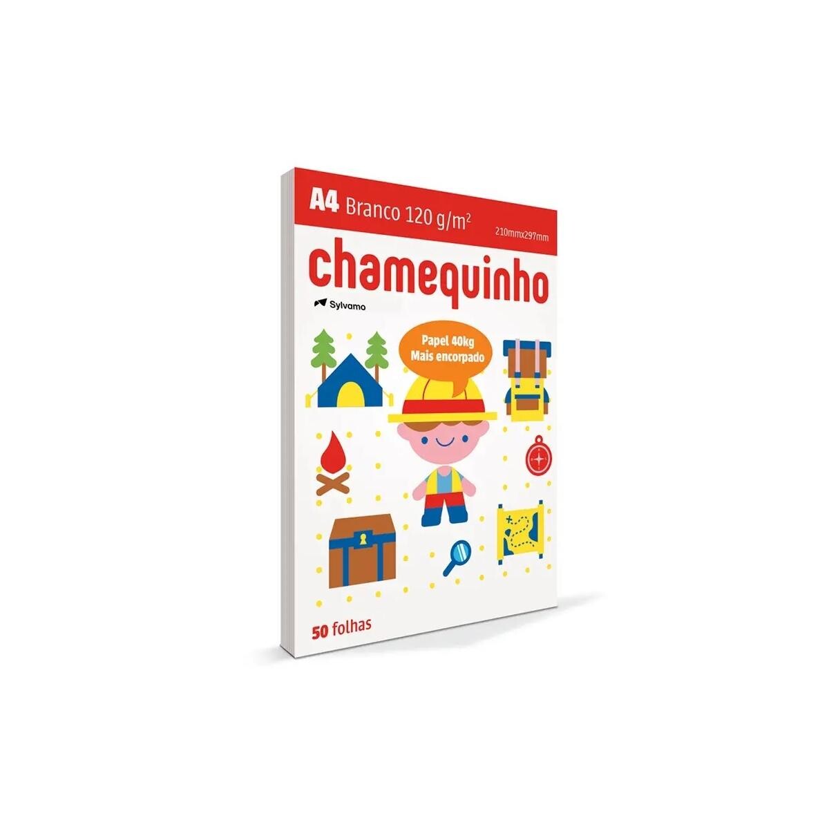 Folha de Desenho Chamequinho Pacote 50 Folhas 120g