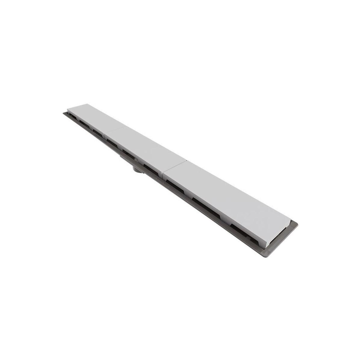 Ralo Linear Seco Central 75cm Abs Branco Novii - Durável