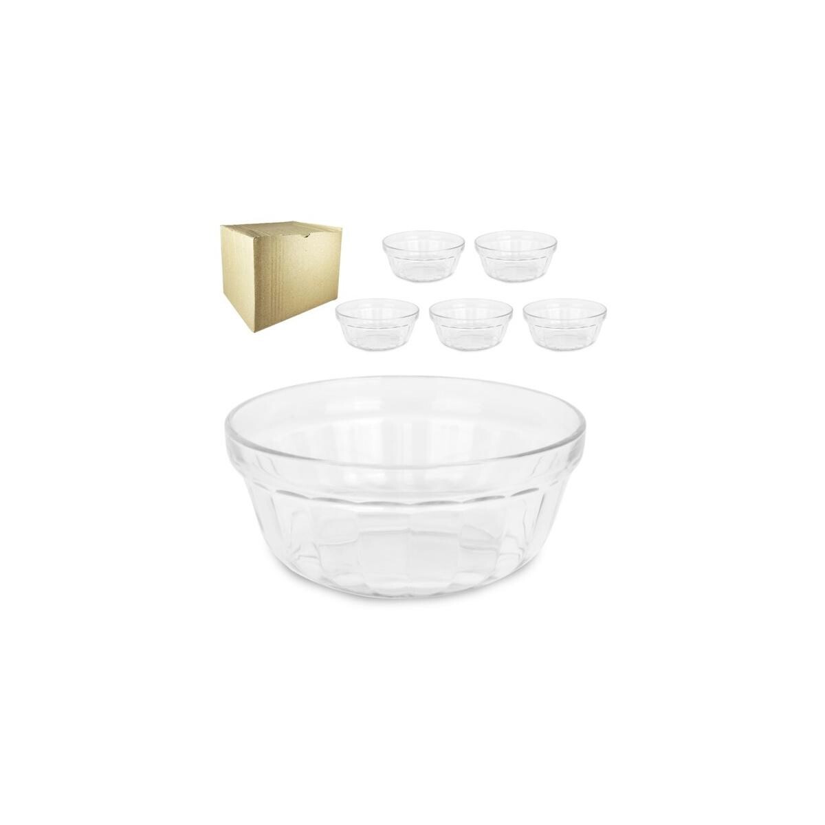 Kit 3 Tigelas de Vidro Jade Redondas de 760 Ml para Cozinha