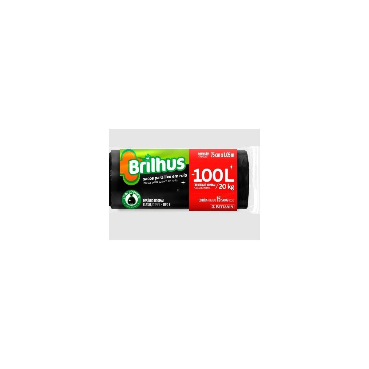 Saco para Lixo Brilhus Bettanin Rolo 100l