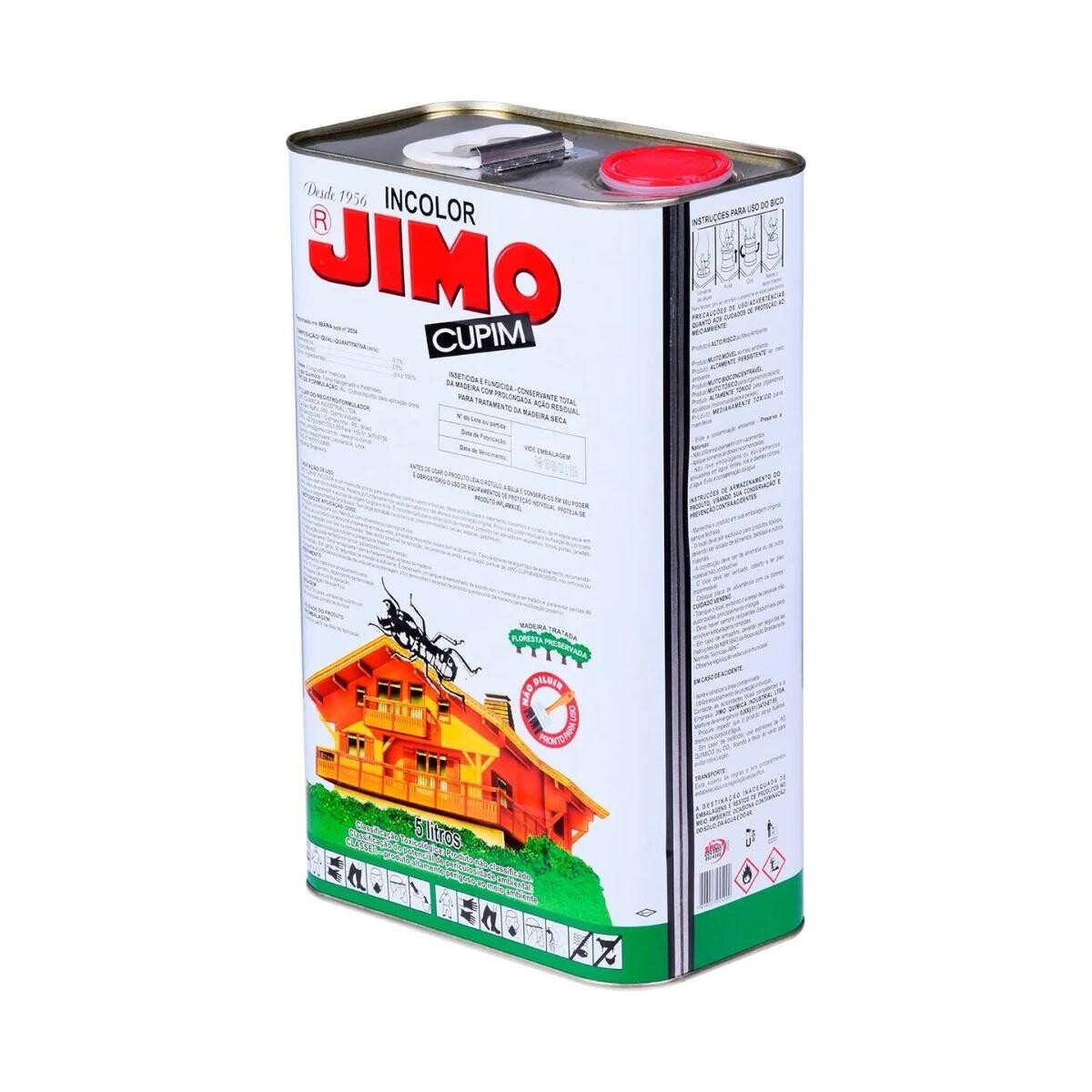 Jimo Cupim Incolor 5l - Tratamento Preventivo e Curativo para Madeira